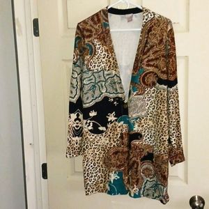 Chico's Sweater Multi Design Print 2 U.S. L